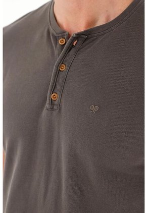 Tennis Camiseta Regular Fit Manga Corta Gris Para Hombre