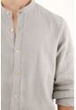 Tennis Camisa Manga Larga Gris En 100% Lino Para Hombre de Tennis