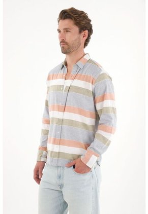 Tennis Camisa Con Diseño A Rayas Multicolor Para Hombre