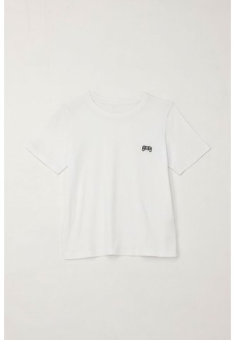 Camiseta Con Estampado En Algodón 100% Blanca Para Niño Tennis