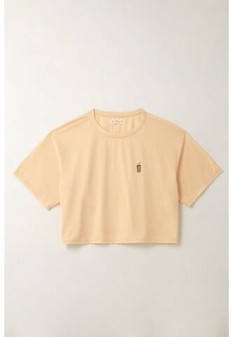 Tennis Camiseta Con Estampado En Punto Corazón Crudo Para Mujer Tennis