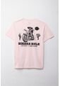 Camiseta Manga Corta Estampada Rosada Para Hombre de Tennis