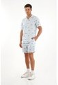 Tennis Camisa Azul Con Bordado De Peces Para Hombre de Tennis