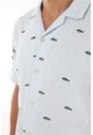 Tennis Camisa Azul Con Bordado De Peces Para Hombre de Tennis