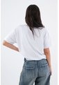 Tennis Camiseta Para Mujer De Algodón Blanca De Fit Relajado Con Escote En V de Tennis