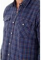Tennis Camisa A Cuadros Cuello Clásico Azul Para Hombre de Tennis
