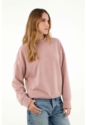 Buzo Oversize Cuello Redondo Para Mujer