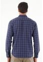 Tennis Camisa A Cuadros Cuello Clásico Azul Para Hombre de Tennis