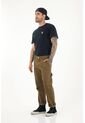 Pantalón Recto Café Con Parches Para Hombre de Tennis