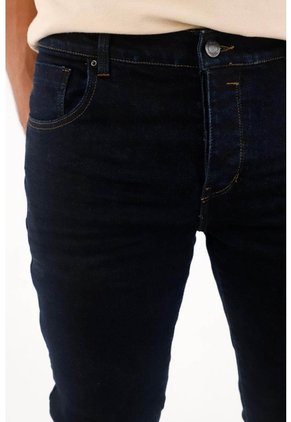 Tennis Jean Skinny Tiro Medio Azul Para Hombre