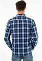 Tennis Camisa De Diseño A Cuadros Azul Para Hombre de Tennis