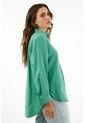 Camisa Verde En 100% Lino Para Mujer de Tennis