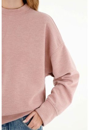 Buzo Oversize Cuello Redondo Para Mujer