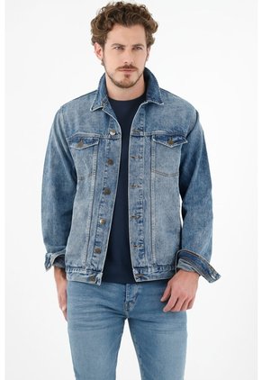 Tennis Chaqueta Azul Con Bolsillos Laterales Para Hombre