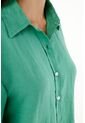 Camisa Verde En 100% Lino Para Mujer de Tennis