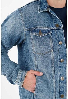 Tennis Chaqueta Azul Con Bolsillos Laterales Para Hombre