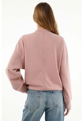 Buzo Oversize Cuello Redondo Para Mujer