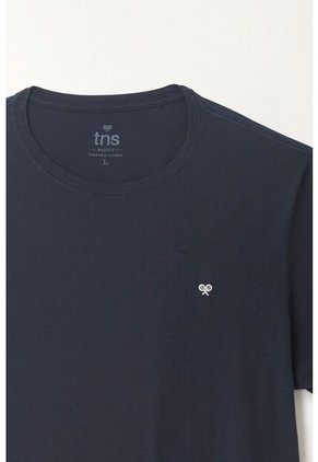 Tennis Camiseta Azul Manga Corta Para Hombre