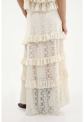 Tennis Falda Larga Con Transparencia Para Mujer