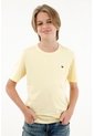 Camiseta Manga Corta Amarilla Para Niño de Tennis