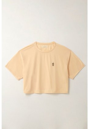 Tennis Camiseta Con Estampado En Punto Corazón Crudo De Silueta Ajustada Para Mujer