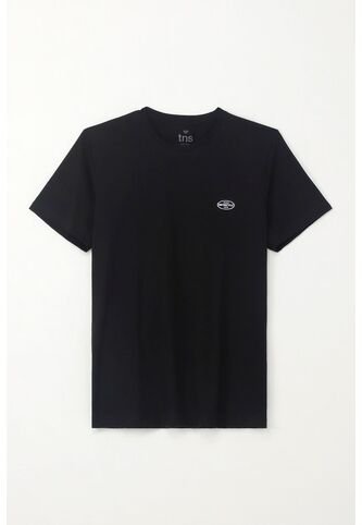 Tennis Camiseta Básica Manga Corta Negra Para Hombre Tennis