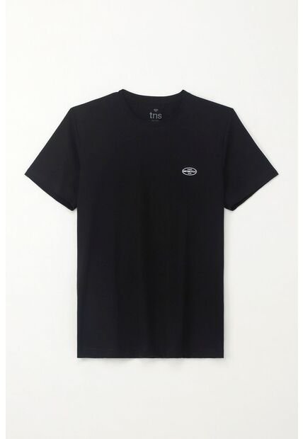 Tennis Camiseta Básica Manga Corta Negra Para Hombre