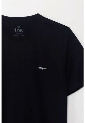 Tennis Camiseta Manga Corta Estampada Negra Para Hombre