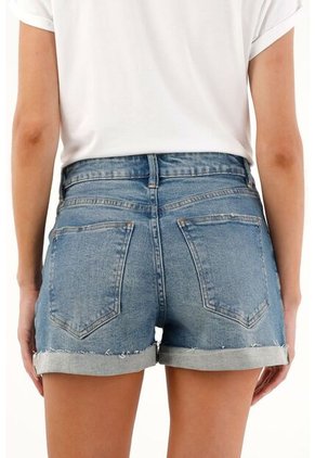 Tennis Bermuda Azul Amplia Para Mujer