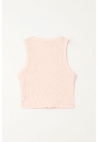 Camiseta Manga Sisa En Rib Rosado Para Niña Tennis