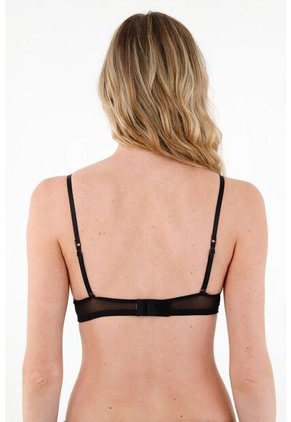 Tennis Top Negro Con Encaje Para Mujer