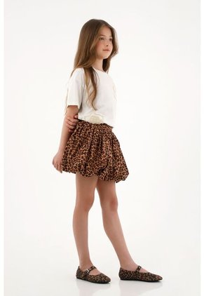 Falda Tipo Globo Estampada Para Niña