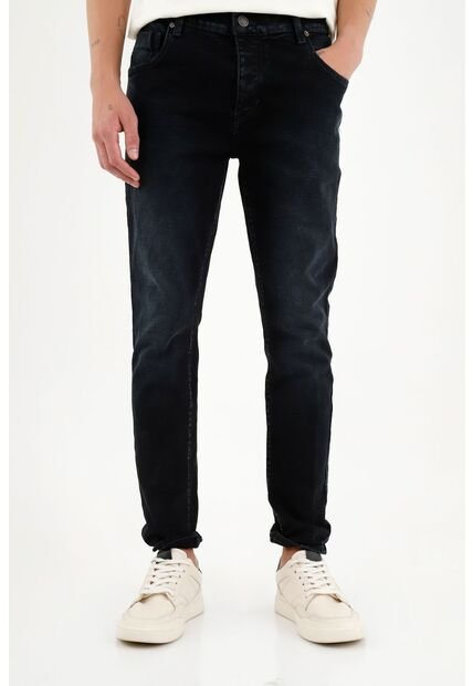 Jean Skinny Azul Para Hombre