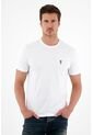 Camiseta Blanca Manga Corta Para Hombre de Tennis