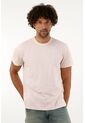 Camiseta Manga Corta Rosada Para Hombre de Tennis