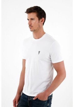 Camiseta Blanca Manga Corta Para Hombre