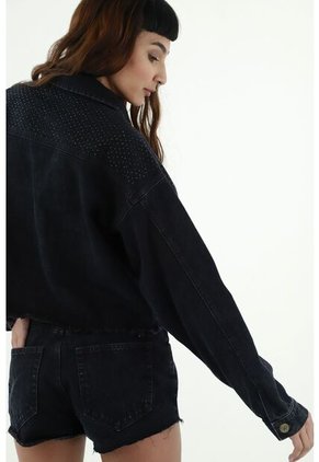 Chaqueta Negra Oversize Para Mujer
