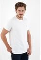 Camiseta Blanca Con Raqueta Bordada Para Hombre de Tennis