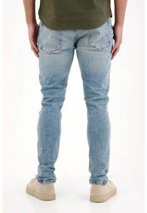 Tennis Jean Skinny Tiro Medio Azul Para Hombre