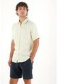 Tennis Camisa En 100% Lino Verde Para Hombre de Tennis