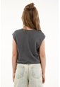 Camiseta Gris Con Estampado De Moto Para Niña de Tennis