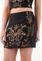 Tennis Falda Corta En Lino Con Bordado Negra Para Mujer de Tennis