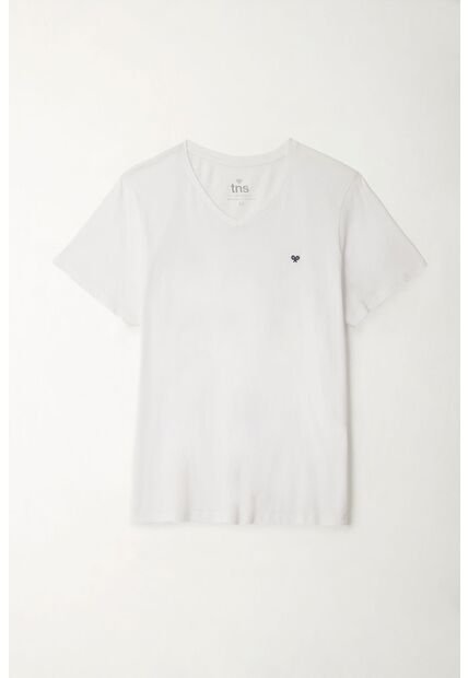 Tennis Camiseta Blanca Cuello En V Para Hombre