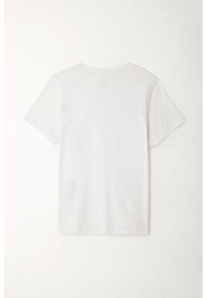 Tennis Camiseta Blanca Cuello En V Para Hombre