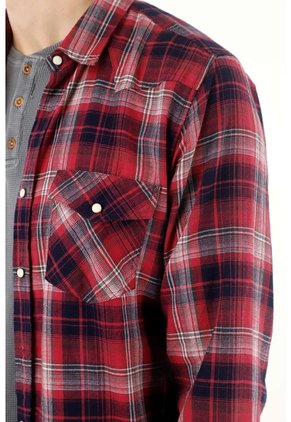 Tennis Camisa Tipo Leñadora Roja Para Hombre