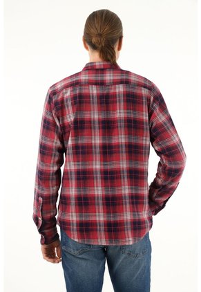 Tennis Camisa Tipo Leñadora Roja Para Hombre