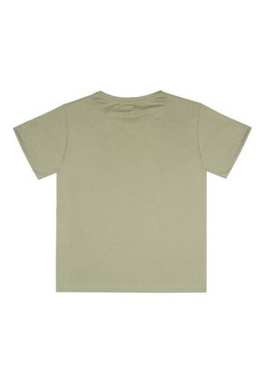 Camiseta Verde Con Estampado De Corazones Para Mujer