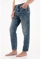 Tennis Jean Recto De Tiro Alto Azul Para Mujer de Tennis