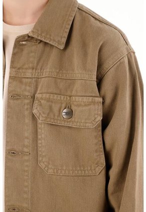 Chaqueta Café De Botones Para Niño