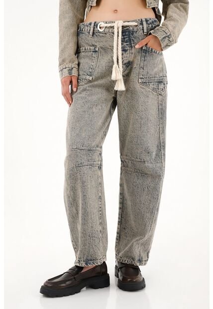 Tennis Jean Horseshoe Con Cordón Decorativo Para Mujer